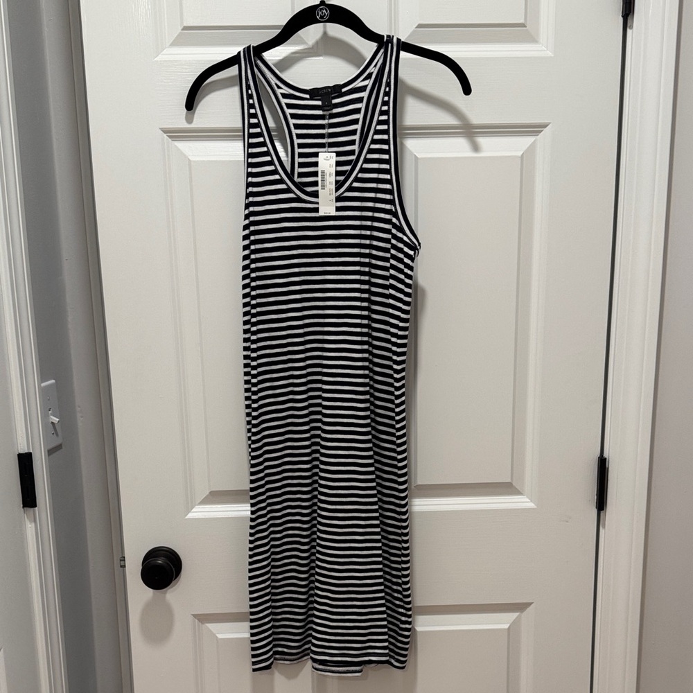 NWT J. Crew Striped Racerback Dress